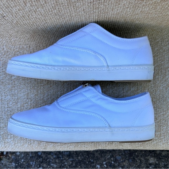 Aerosoles Women's Zippered Sneakers 10 White Slip On - Picture 8 of 13